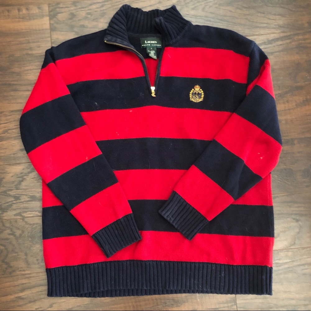 Ralph Lauren striped quarter zip!